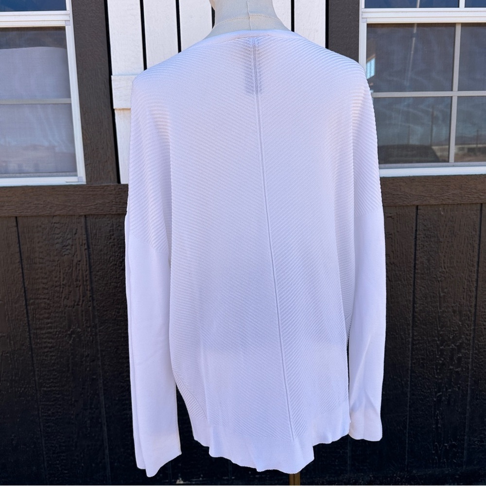 Eileen Fisher women’s XL Ribbed crew scoop neck long sleeve top tencel lyocell - Picture 2 of 7